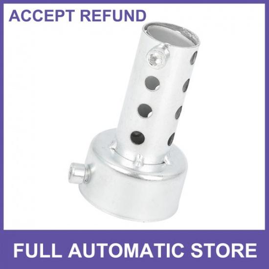 45mm Universal Motorbike Exhaust Pipe Baffle Muffler Baffle Silver Tone