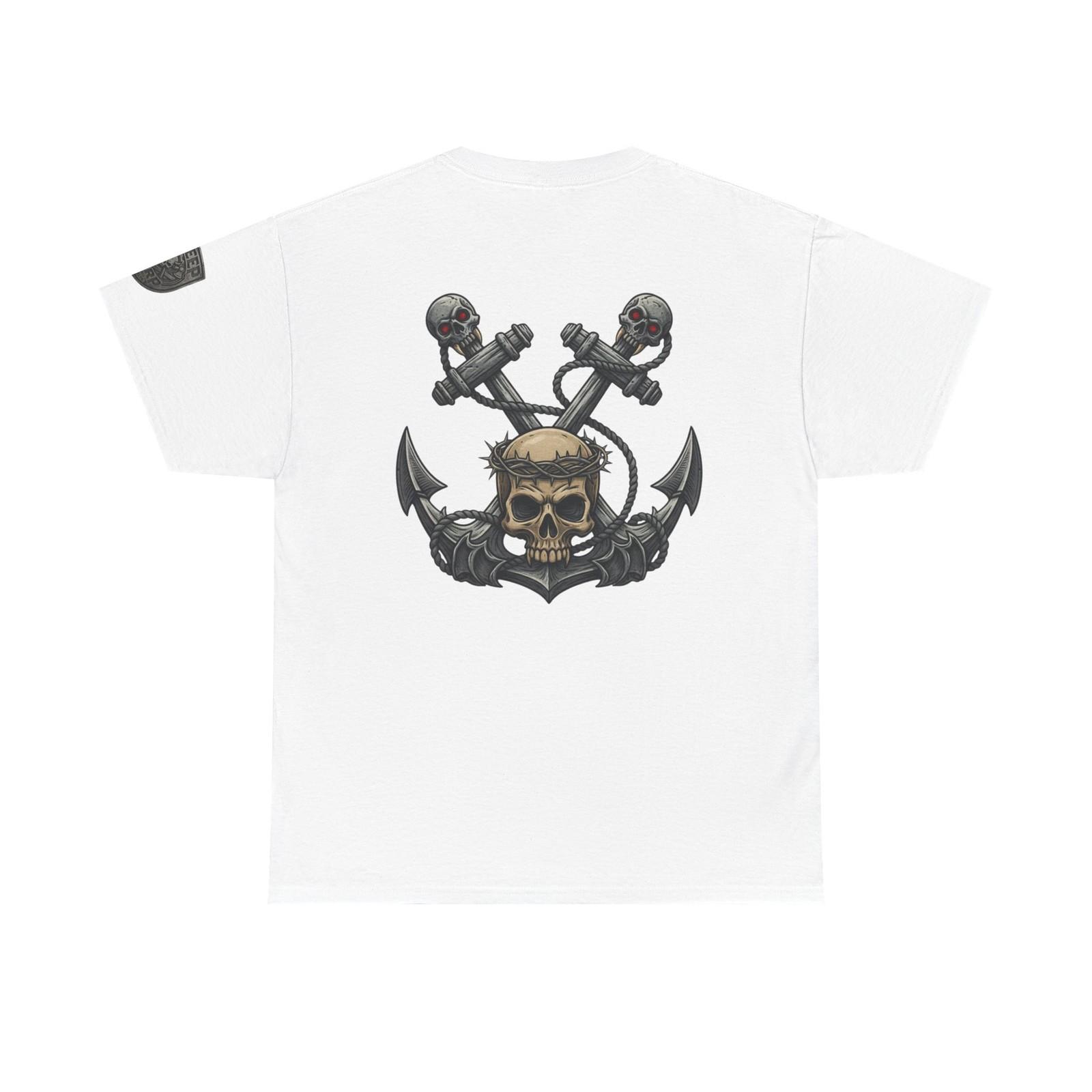 KREEP KORP Skull Anchor Tee | Pirate Nautical Skull Shirt S разноцветный