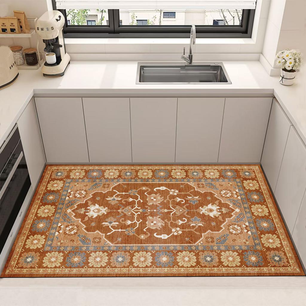 Bohemian Style Luxury Border Carpet Living Room Big Size Soft Room Decor Bedroom Rug Kitchen Antiskid Floor Mat Easy Cleaning