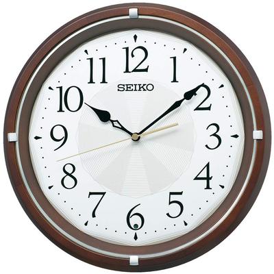 Clock Radio Wall Clock Dark Brown Wood Diameter 325 X 49mm KX265B