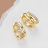 4PCS Shiny Crystal Tragus Huggie Earring Set Fashion Zircon Cartilage Hoop Earrings Helix Piercing Bulk Flower Lobe Ear Stud Lot