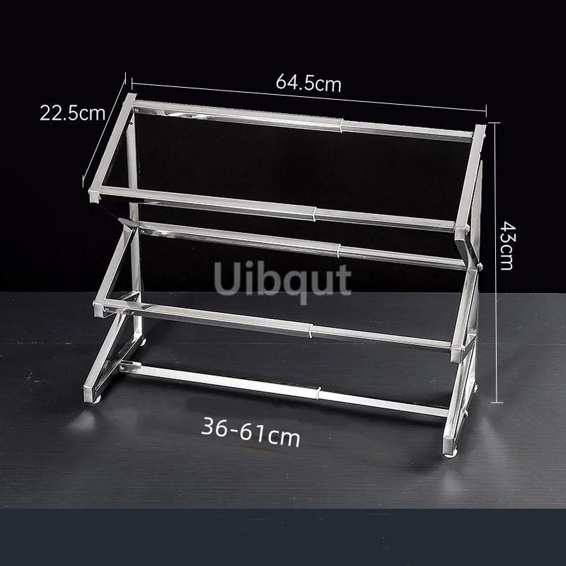 GN pan rack Retractable Seasoning Holder Bracket Stainless Steel Spice Rack Kitchen Seasoning Container Box Holder tray basin