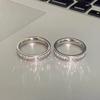 Baoman, Gypsy ring female niche design couple pair ring square diamond ring female tide cold wind index finger ring