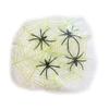 Luminous Spider Webs Halloween Decoration Super Stretch Cobwebs Decoration with Fake Spiders for Parties Haunted Houses