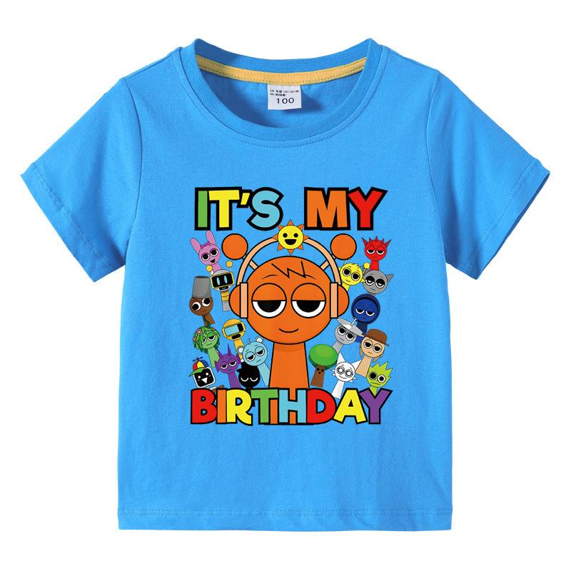 Lustige Sprunki T-Shirts Jungen Mädchen Sommer Kurzarm-T-Shirts Kinder Cartoon Incredibox Spiel Grafik-Tops Kindergeburtstagsgeschenk