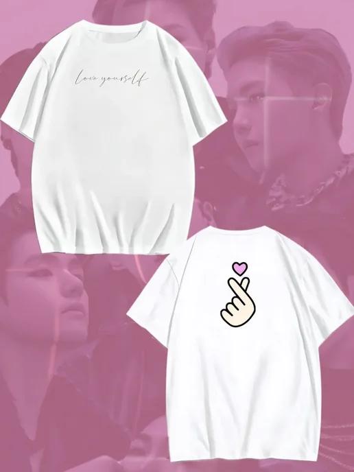 Oversized T-shirt with a BTS print 2XL
