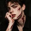 Waterproof Halloween Face Tattoo Blood Vessels Tattoo Body Art Decal  Costume Accessory