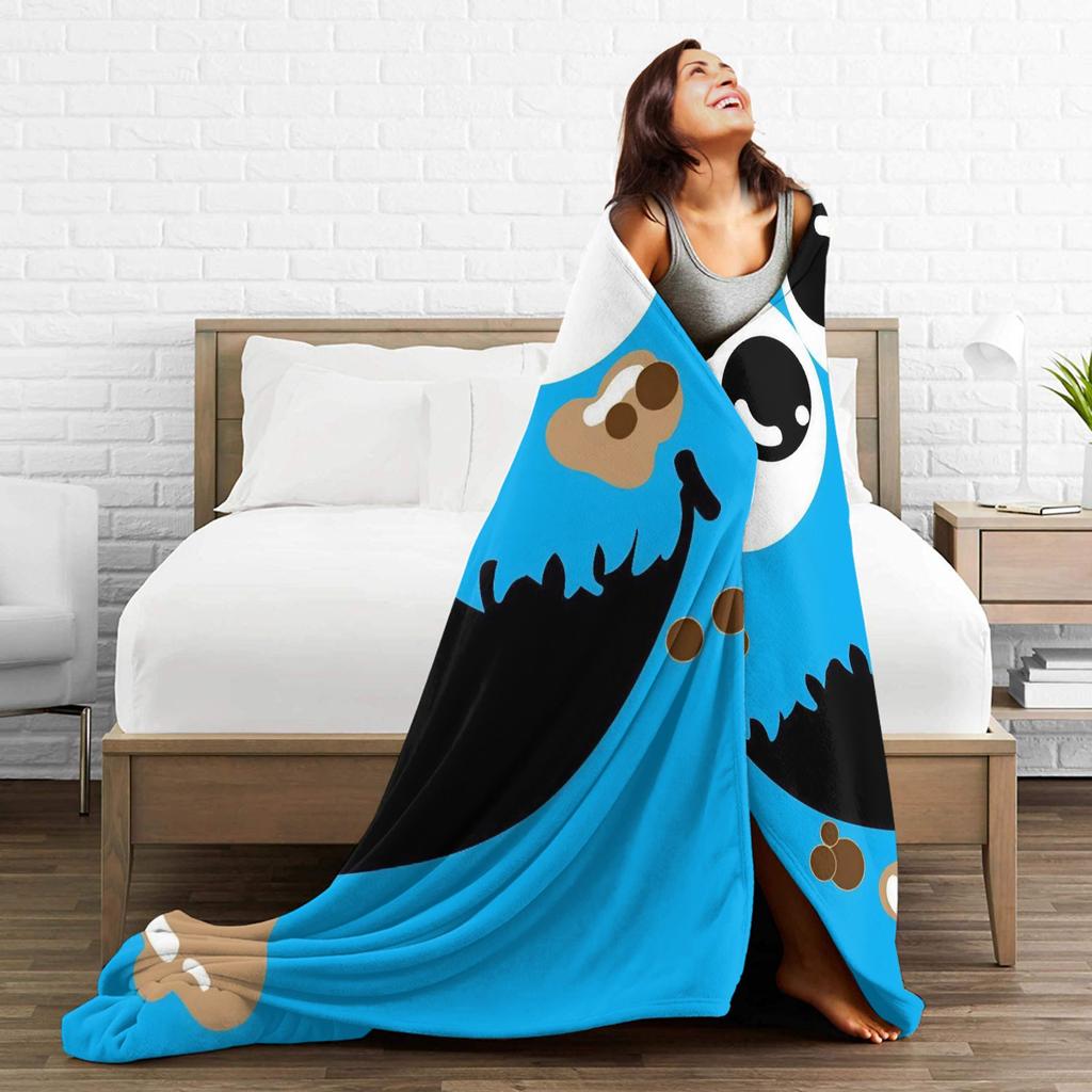 Cookie Monsters Blanket Quality Super Soft Throw Blanket Winter Boy Girl Living Room Fashion Bedspread