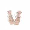2025 Summer New Square Head Stiletto Celebrity High Word Strap Roman Sandals High Heel Sandals Women