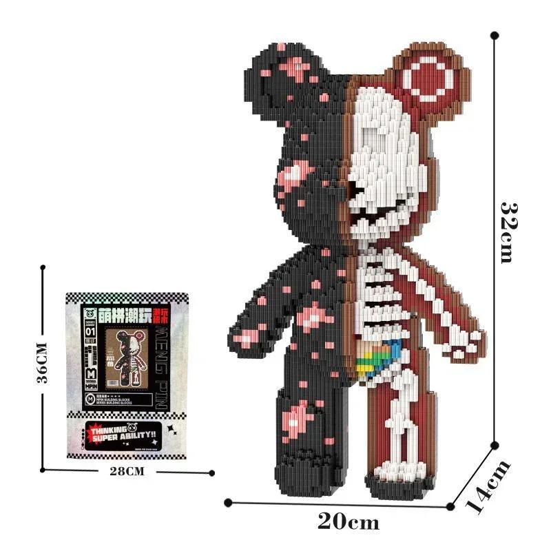 Neues 3D Kawaii Bär Pferd Modell Mikro Diamant Baustein Ziegel Spielzeug Für Kinder Kinder Geburtstagsgeschenke Heimdekoration