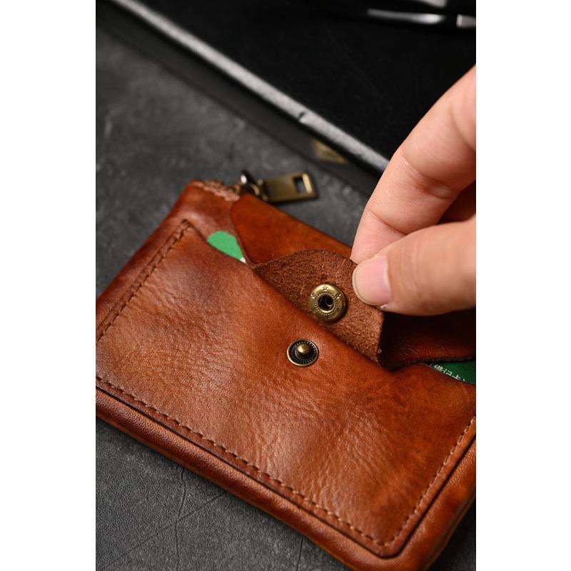 Change Bag Zipper Snap Button Compact Portable Card Bag Wallet