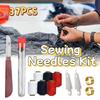 37PCS Large Eye Steel Sewing Needles Kit Stainless Steel Manual Sewing Tool Kit  Household