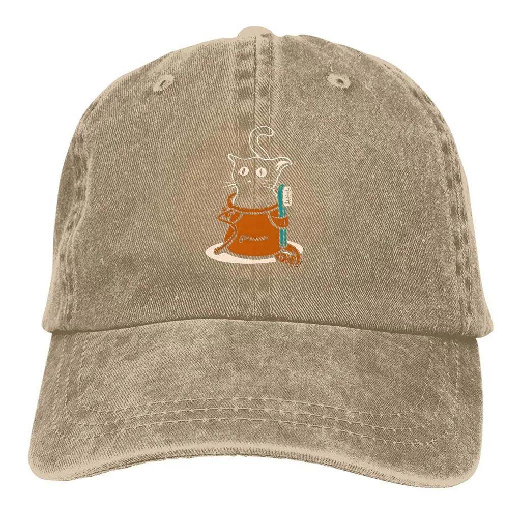 Umyta Męska Czapka Baseballowa Kot w Worku z Magnezją Czapka typu Trucker Snapback Czapki Kowbojskie Czapka Taty Wspinacz Górski Czapki Golfowe