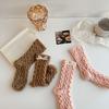 Thickened Floor Plush Socks Bowknot Mid Tube Socks Women Creative Coral Fleece Socks  Female