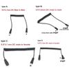 1.5m DC Male To Angel Male Female Plug Spring Power Cord Cable 5.5 X 2.5mm 5.5mm X 2.1mm Extension Cord for LED Strip USB Fan
