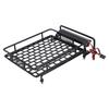 RC Car Roof Rack Black Iron Sturdy RC Roof Luggage Carrier with 8 LEDs White Light
