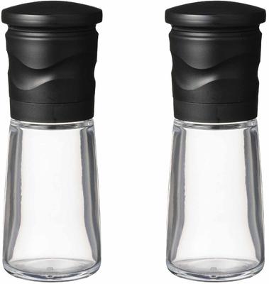 Kyocera Mill 90ml Set of 2 Black Ceramic Salt Pepper Crystal Salt Rock Salt Pepper Spices Japanese Pepper Seasoning Container Coarseness Adjustment