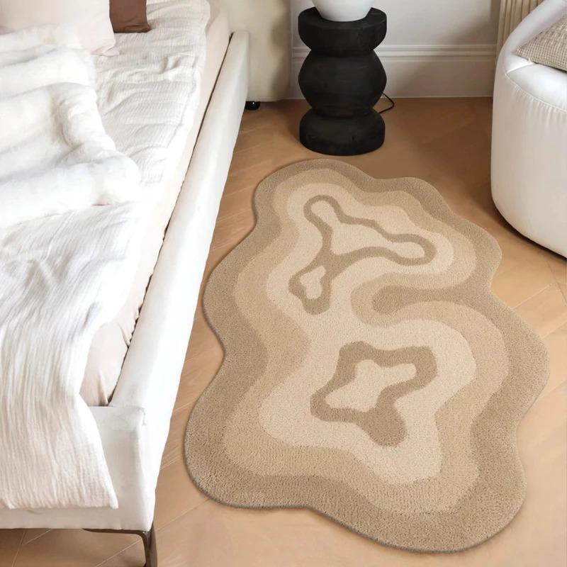 Irregular Carpets For Living Room Modern Style Bedroom Decor Carpet Thicken Lounge Anti-Slip Floor Mat Fluffy Plush Bedside Rug