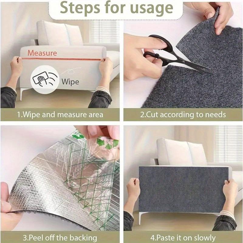 [Protectores Autoadhesivos] Protectores Duraderos y Autoadhesivos para Muebles contra Arañazos de Gato | Protectores Recortables para Sofá y Pared, Alfombrillas para Rascador de Gato