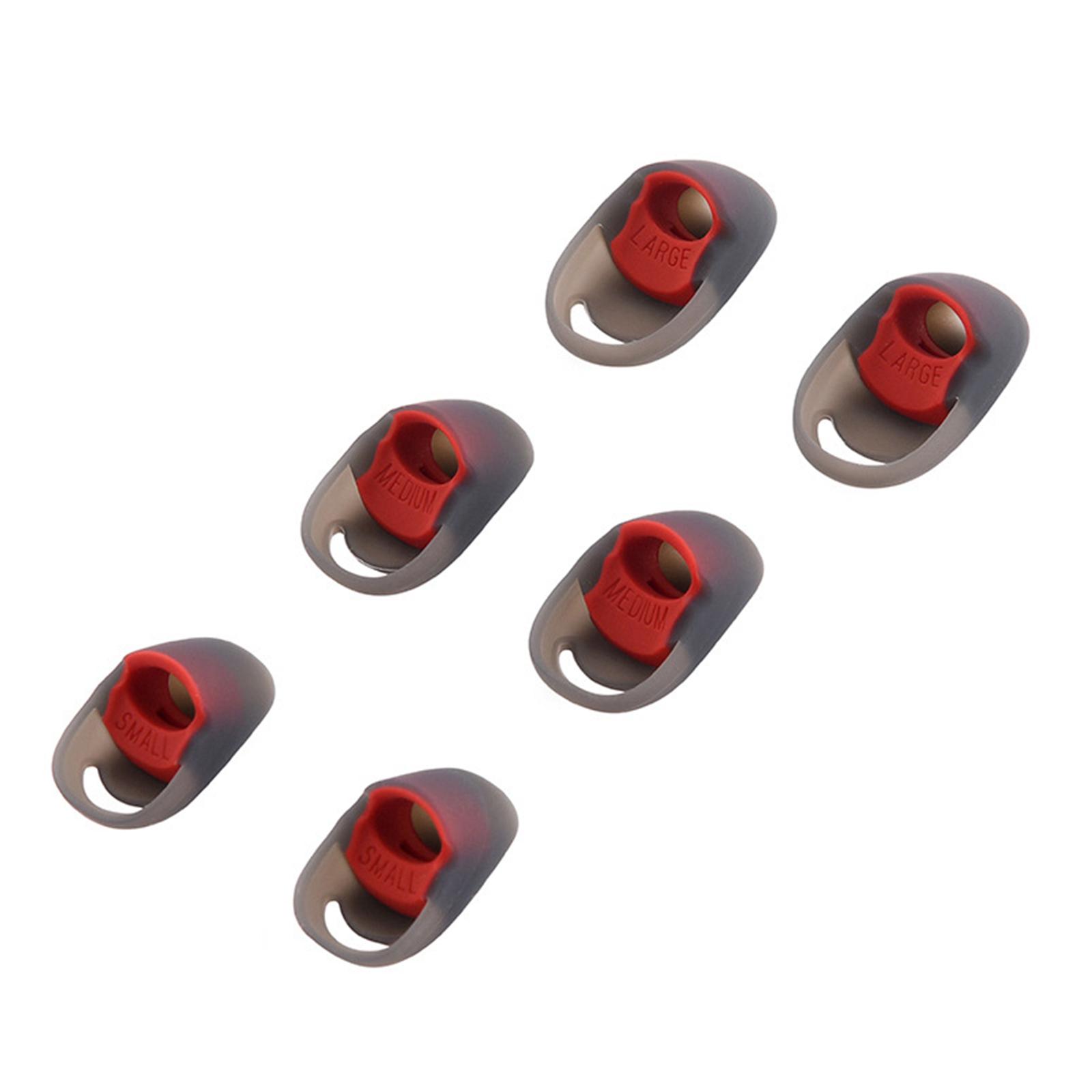 

6 шт. Силиконовые беруши Насадки для наушников HyperX Cloud Большой/Средний/Маленький размер Прочные беруши Внутриканальные насадки красный