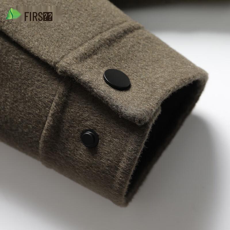 Shanshan Men's Business Casual Wool Jacket with Detachable Goose Down Liner