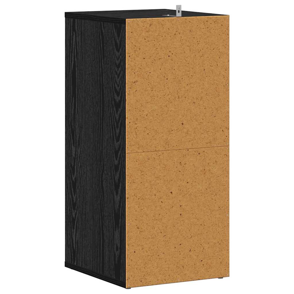 Shoe Cabinet in Black Oak Look 32 x 35 x 70 cm Engineered Wood