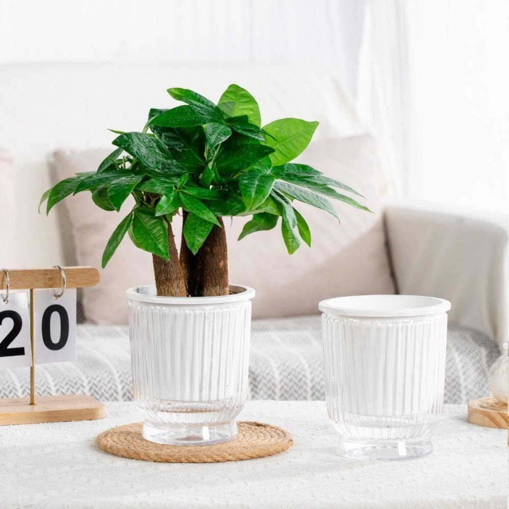 Kreativer selbstbewässernder Hydrokulturpflanzentopf aus Kunststoff, abnehmbarer Mini-Sukkulenten-Pflanztopf, Tischvase, Blumentopf