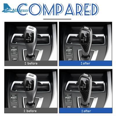 Car Gear Shift Handle Cover For BMW F20 F21 F22 F23 F30 F34 F10 F11 F07 F18 F25 F26 F15 F16 F01 Carbon Fiber Texture Accessories