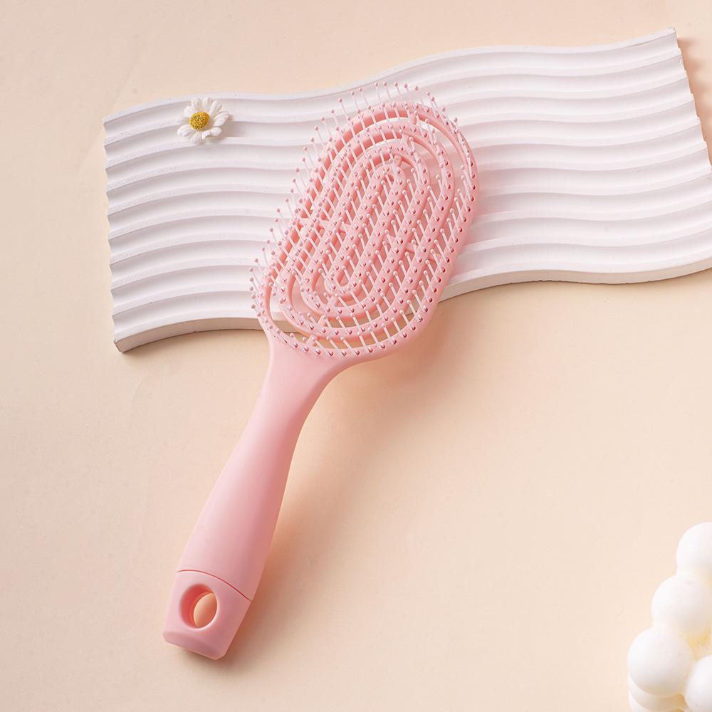 

Новый стиль пушистой ребристой расчески для женщин: Идеально подходит для парикмахерских, массажных и домашних условий.