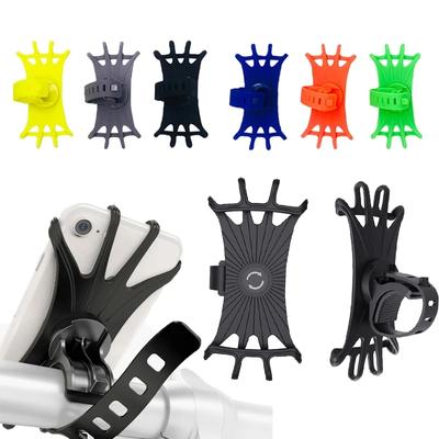 Soporte de silicona para teléfono, accesorio para patinete eléctrico, soporte para teléfono para manillar de motocicleta y bicicleta con rotación suave de 360 grados