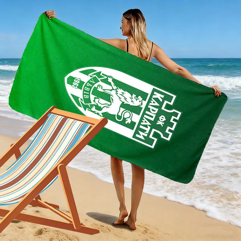 Karpaty Lviv Print Strandtuch, Großes Weiches Schnelltrocknendes Handtuch für Strand Camping Schwimmen