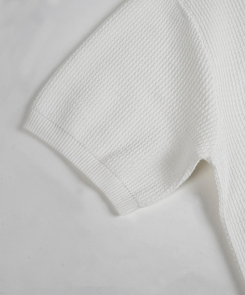 BIRBANTE Summer Washable Essential Round Knit - Ivory