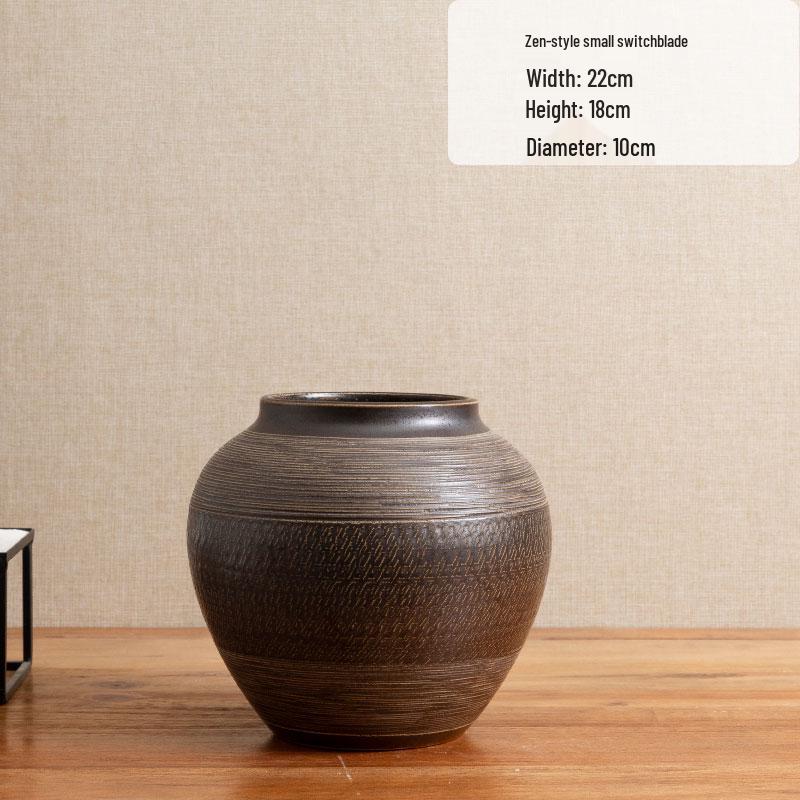 

New Chinese Retro Ceramic Vase for Dining Table, Living Room, TV Cabinet Decoration, and Flower Arrangements