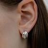 by hyeres Echo shell earrings M (Silver) BH7E56744WBXXX