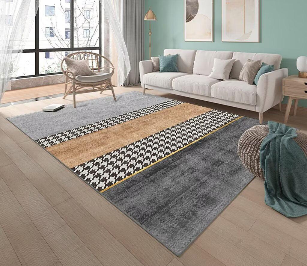 Nordic Light Luxury Large Carpet Soft Non-slip Floor Mat for Living Room Bedroom Sofa Area Rugs Home Decor