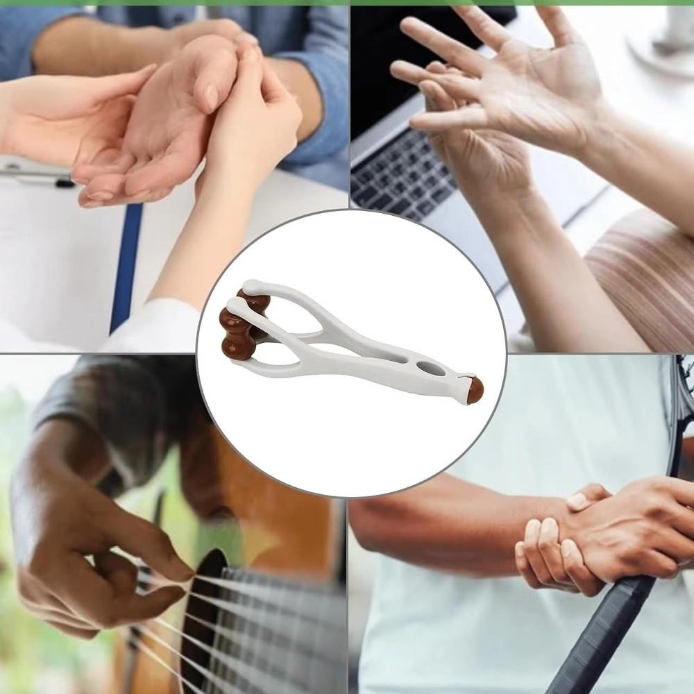 Dual-sided Roller Finger Massager Bone-Shaped Acupressure Tool Ergonomic Hand Massager New
