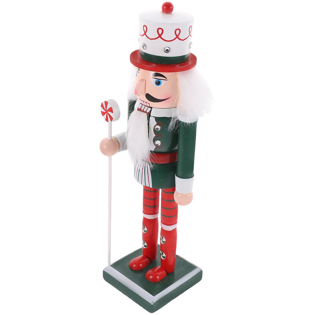 25Cm Wooden Wooden Nutcracker Nutcracker Soldier Christmas Nament Home Decor Figurine Holiday Craft Garden Decoration