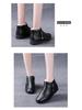 Women's Winter Soft Sole Cotton Boots for Middle-Aged and Elderly - Velvet-Lined, Flat Bottom, Leather Short Boots