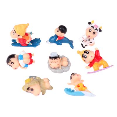 8 Pcs Q Version Anime Crayon Cute Figure Pvc Crayon Action Figure Toys Doll Collectible Model Toy Gifts