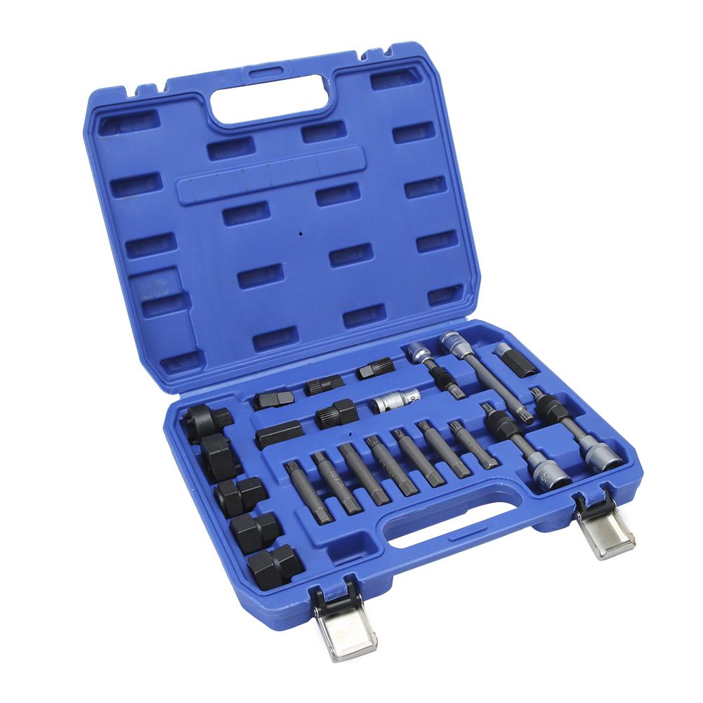 Buy 24Pcs/Set Alternator Pulley Remover Kit Removal Disassemble Tool