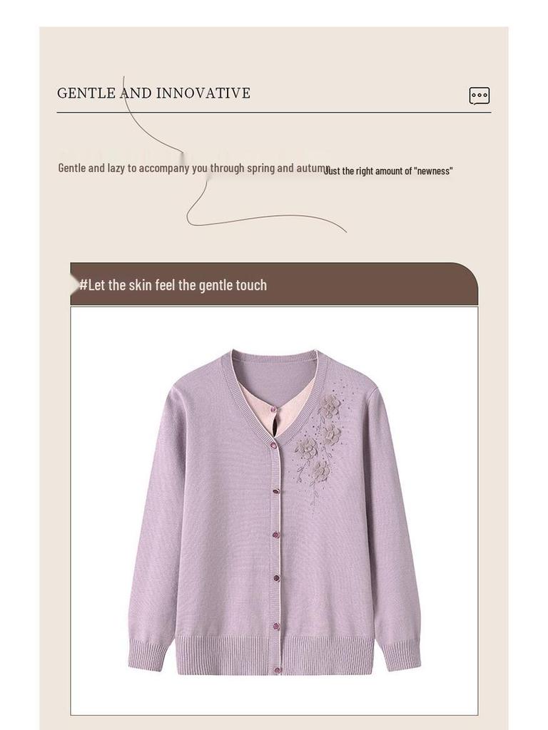 Elegant Spring Knit Top for Middle-Aged Women: New 2026 Style for Moms