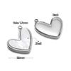 5pcs Stainless Steel Heart Shell Charms Fish Tail Earring Pendant DIY Women Jewelry Making Supplies Wholesale Necklace Findings