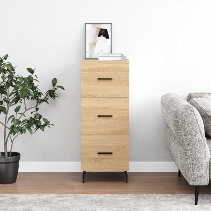 VidaXL Buffet Chêne sonoma 34,5x34x90 cm Bois d'ingénierie 828623