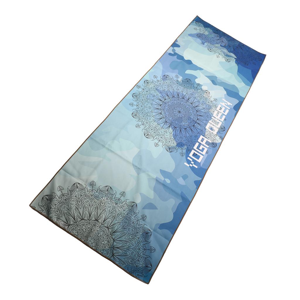 Yoga Mat Print Qucik Dry Non-Slip Foldable Yoga Towel Fitness Blanket
