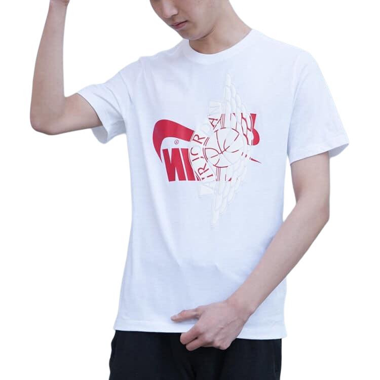 Air Jordan Futura Wings Logo Short Sleeve T-Shirt Men Tops White AO0602-100