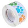 500Pcs Colorful Paw Print Stickers Dog Cat Paw Labels Stickers Reward Sticker
