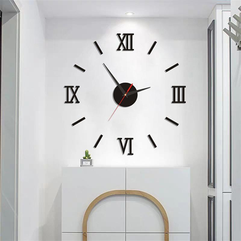 3D Leuchtende Wanduhr Rahmenlos Acryl DIY Digitale Uhr Wandaufkleber Stille Uhr Für Wohnzimmer Schlafzimmer Büro Wanddeko