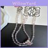 Water Diamond Fox Phone Necklace With Pvc Chain For Fashionable Case Decoration
