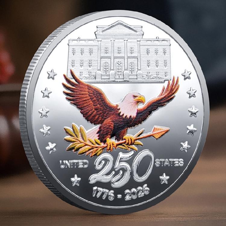 Hochwertige Souvenir-Münze zur 250-Jahr-Feier der Amerikanischen Unabhängigkeit für Geschichtsliebhaber