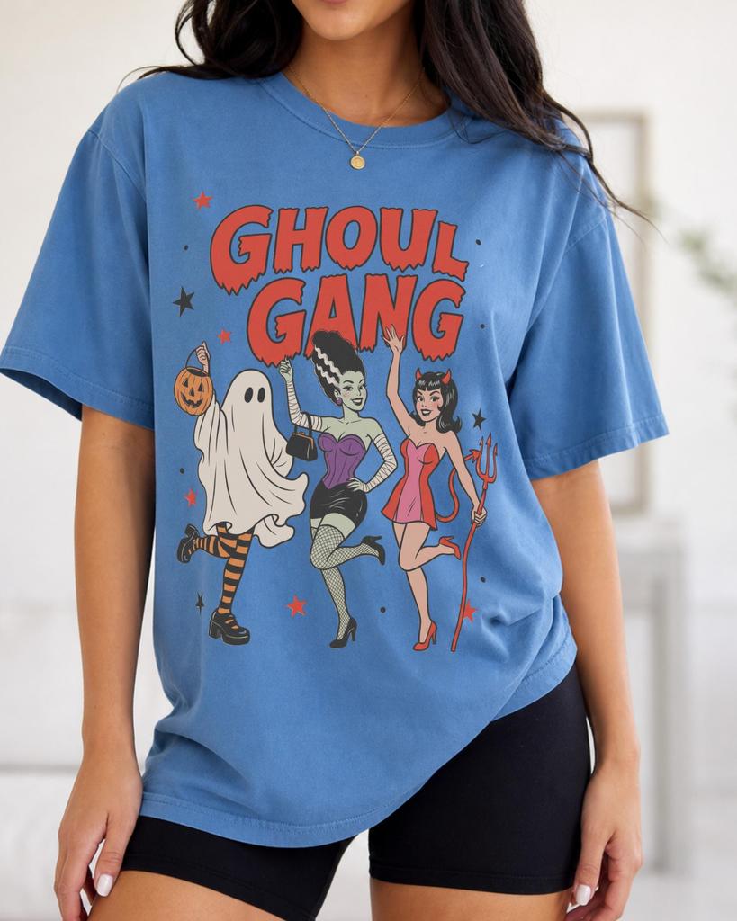 Ghoul Gang Shirt, Retro Comfort Colors® Halloween Graphic Tee